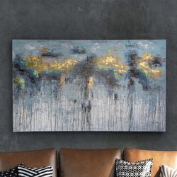 Aquas Abstrakte Leinwand, 150x4x90cm