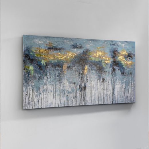 Aquas Abstrakte Leinwand, 150x4x90cm