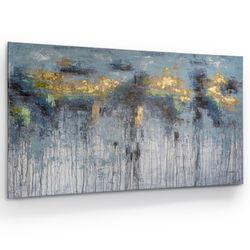 Aquas Abstrakte Leinwand, 150x4x90cm
