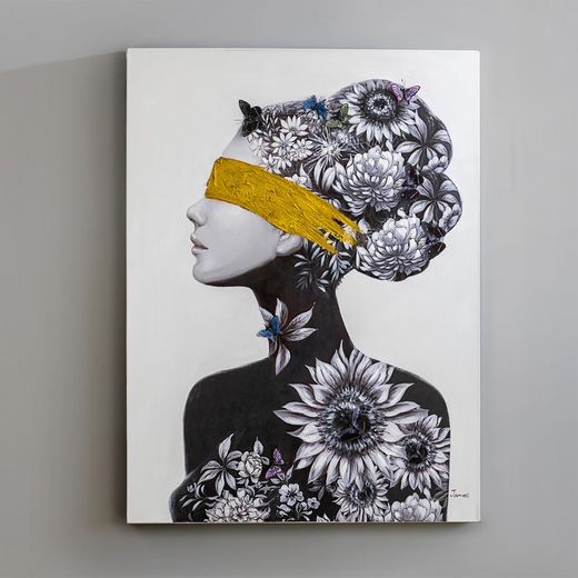 Leinwand Büste Profil II, 90x4x120cm