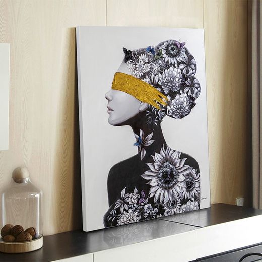 Leinwand Büste Profil II, 90x4x120cm