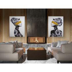 Leinwand Büste Profil II, 90x4x120cm