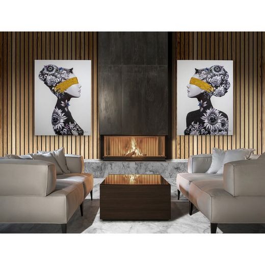 Leinwand Büste Profil II, 90x4x120cm