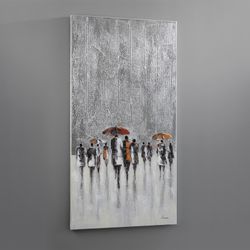 Tela Persone sotto la pioggia Sta piovendo, 70x4x140cm