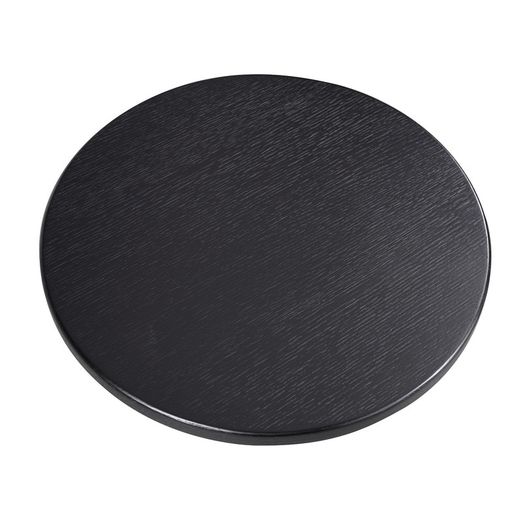 Μικρό ΟΣΛΟ | Μαύρο ξύλινο βοηθητικό τραπέζι Ø45 x 45 cm