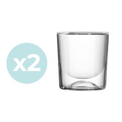 Verres Double Verre M 2 GOCCE, Ø9x10cm