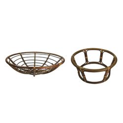 Sillón con Cojín Macarella de Ratán Natural, Ø100 cm