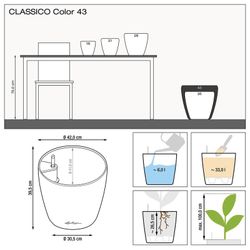 Flower pot Autoriego Lechuza Classico Color 43 Complete Kit 42 x 39.5 cm White