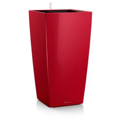 Maceta con Autorriego Cúbico Premium 22 Roja, 22x22x41 cm