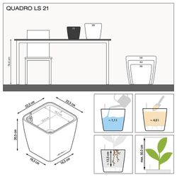 Αυτοεπιπεδούμενο Planter Κουκουβάγια Quadro Premium 21 LS Πλήρες κιτ Φωτεινό λευκό