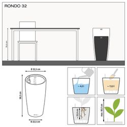 Autoriego Flower Pot Owl Rondo Premium 32 Kit Completo Cinza Escuro