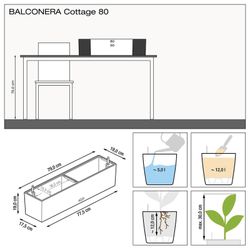 Self-Growing Pot Owl Trend Balcony Balcony Cottage 80 Complete Kit Gray
