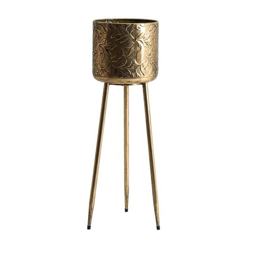 Macetero Angon de Hierro Dorado Ø28x80 cm