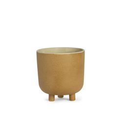 Ceramic Planter L Beige, Ø21,5x23cm