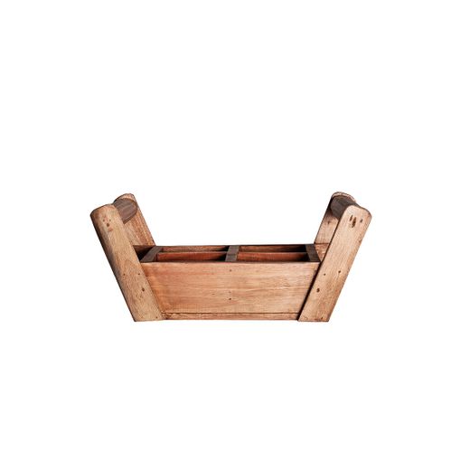Macetero de madera en marrón, 37 x 28 x 15 cm | Akviran