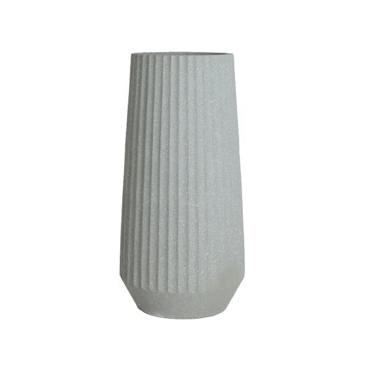 Macetero de poliresina en gris, 45 x 45 x 90 cm | Sanden
