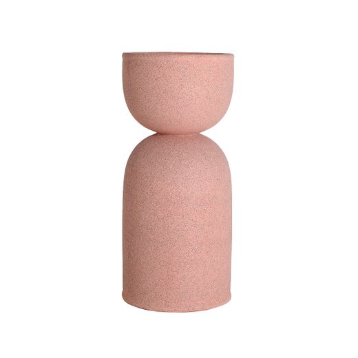 Macetero de poliresina en rosa, 40 x 40 x 90 cm | Nivor