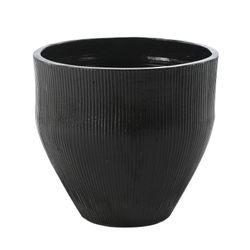 Pot en terre cuite noire, 50x45 cm