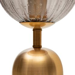 MANICT - Amber glass table lamp, Ø 23 x H 58 cm