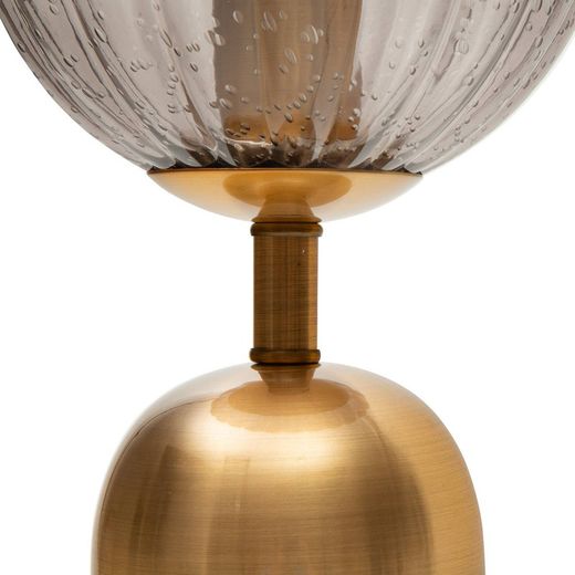 MANICT - Amber glass table lamp, Ø 23 x H 58 cm