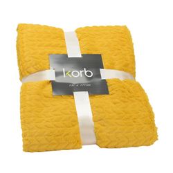 Couverture Chevron moutarde 170 x 130 cm