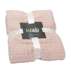 Chevron blanket Pale pink 170 x 130 cm