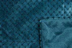 Emerald Blue Checkerboard Blanket 170 x 130 cm