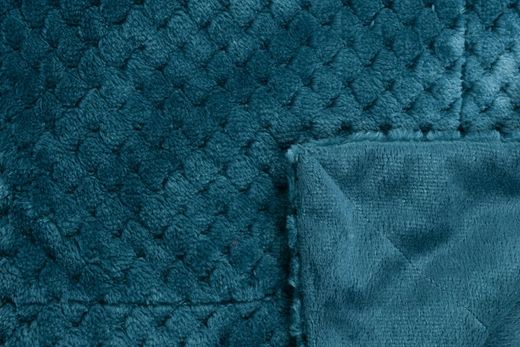Emerald Blue Checkerboard Blanket 170 x 130 cm
