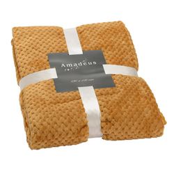 Camel Checkerboard Blanket 170 x 130 cm