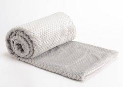 Light Gray Checkerboard Blanket 170 x 130 cm