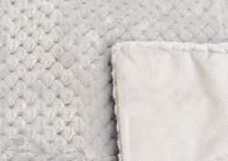 Light Gray Checkerboard Blanket 170 x 130 cm