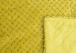 Koc w szachownicę oliwkowo-zielony 170 x 130 cm