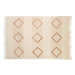 Couverture en coton beige, 130 x 170 x 1 cm | Lyre