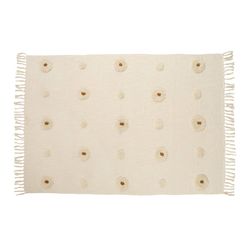 Beige cotton blanket, 130 x 170 x 1 cm | mara