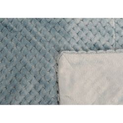 Blue polyester blanket, 130 x 0.5 x 170 cm | Chess
