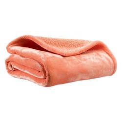 Polyester blanket in coral | Michka