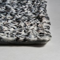 Λευκή κουβέρτα λεοπάρ, 200x220x1cm