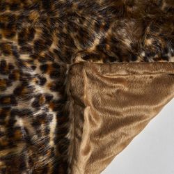 Brown Leopard Blanket, 130x170x1cm