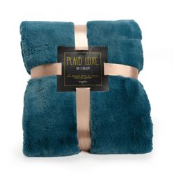 Coperta Emerald Blue Luxe 170 x 130 cm
