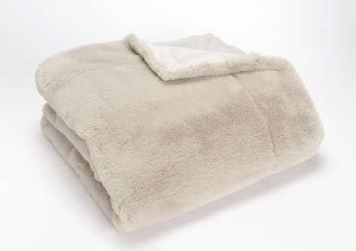 Jasnoszary koc Luxe 170 x 130 cm