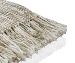 Blanket for beige checkered sofa, 125x150 cm