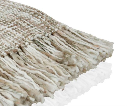 Blanket for beige checkered sofa, 125x150 cm