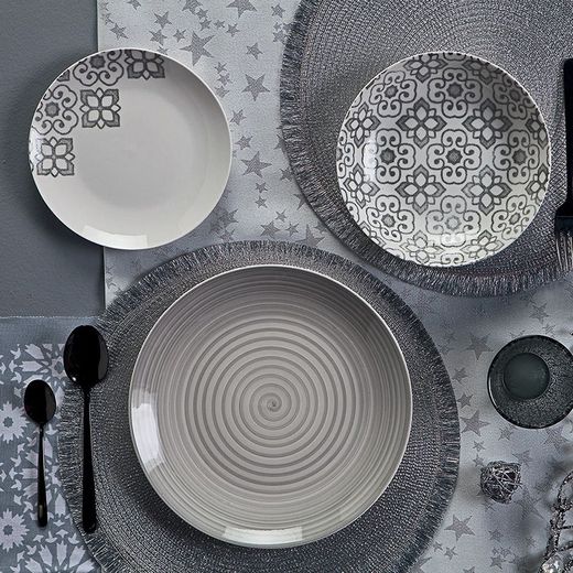 Underlägg av polypropen i silver, Ø 38 x 0,2 cm | Lurex