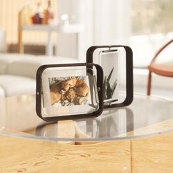 Ramka na zdjęcia z naturalnego buku i szkła, 19 x 24 x 5 cm | Bellwood