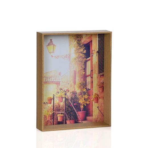 Moldura L em madeira natural, 16 x 4 x 21 cm | Moderno
