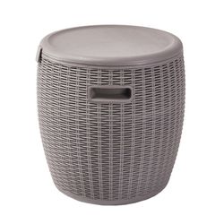 Mesa de centro nevera de Jardín Resina Beige, 35,7 L