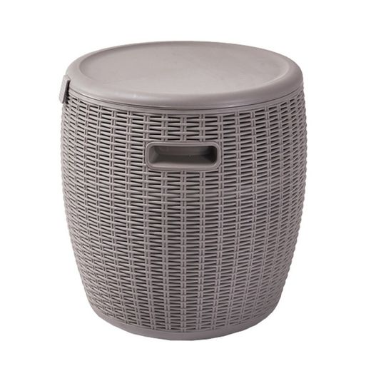 MARTYNICA BUCKET-Chillvert Beige Resin Garden Refrigerator Table 35.7 L