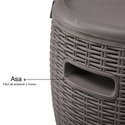 Mesa de centro nevera de Jardín Resina Beige, 35,7 L