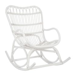 White Wicker Rocking Chair, 110x61x91cm