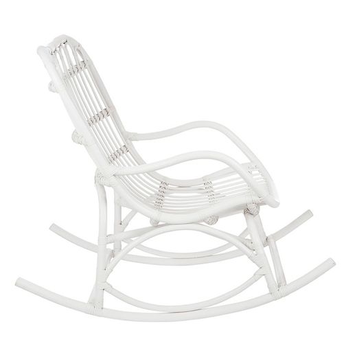 White Wicker Rocking Chair, 110x61x91cm